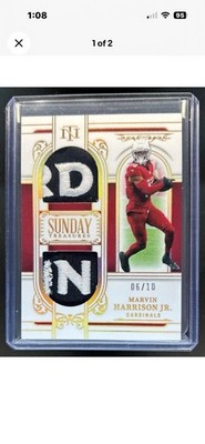 2025 Panini National Treasures Sunday Treasures Marvin Harrison Jr. /10 Cardnals