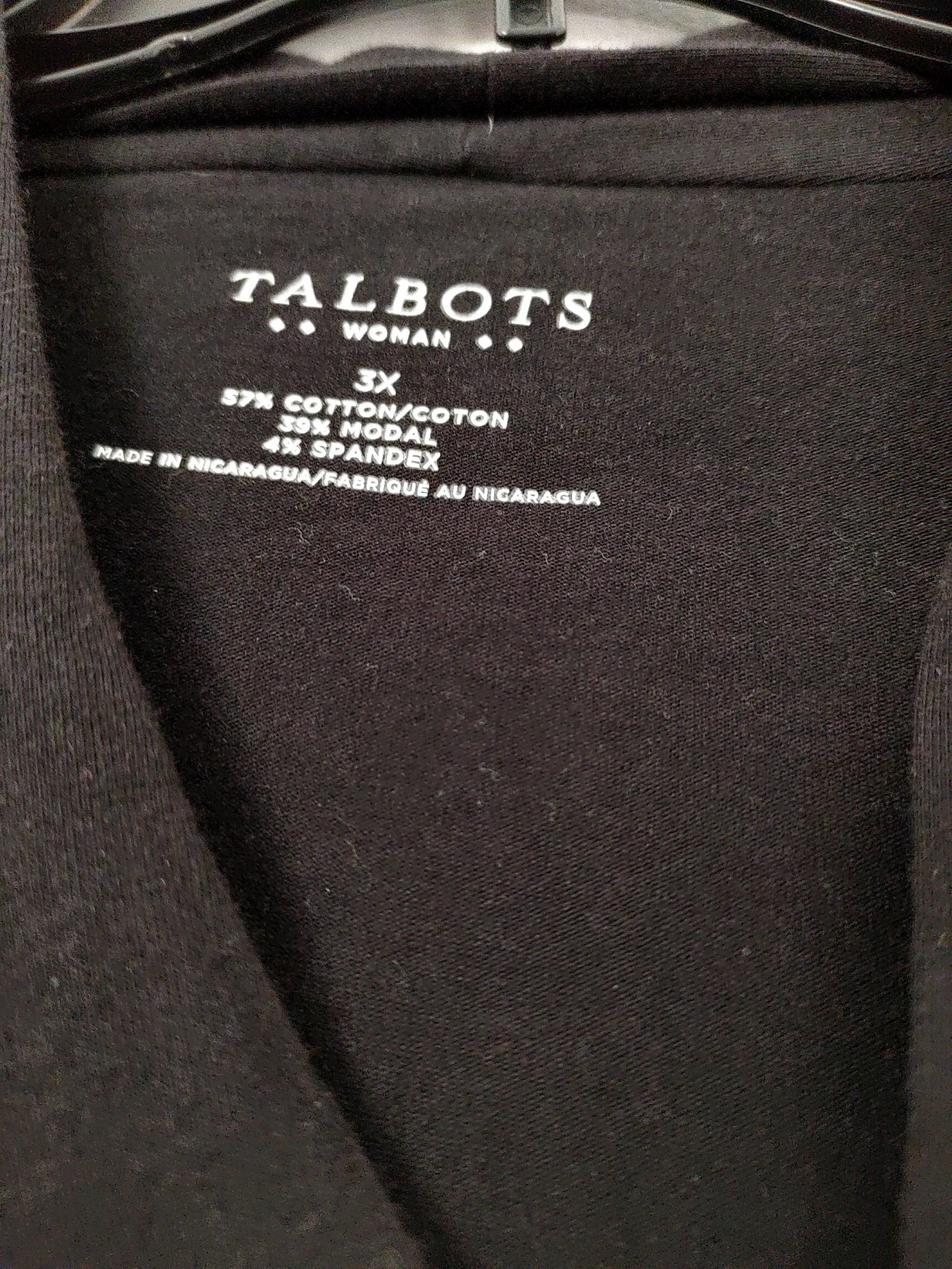 Talbots, Womans Plus, Size 3X, Basic Black V Neck… - image 4