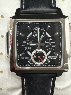 Casio Edifice EF-324L-1A Leather Band Men s Watch