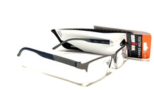 NEW FOSTER GRANT Ironman men  s READING GLASSES 2.50 Strength w case Lightweight