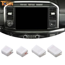 White Center Console Air Conditioner Vent Cover Trim Overlay For Ford F150 2021+