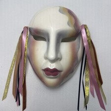 Vintage New Orleans Mardi Gras Styled Handcrafted Ceramic Face Mask