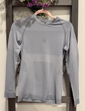 SPYDER Active Women  s Long Sleeve Compression Top-Gray-size S/M-PTP15  Length25  