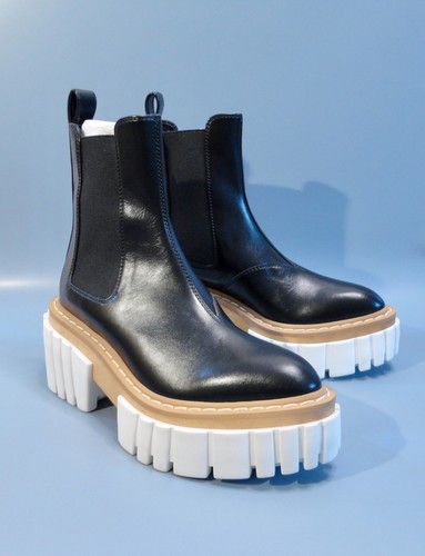 New STELLA MCCARTNEY Emilie 75 Boots Faux Leather & Wood - Black - UK 2 - £695 - Picture 6 of 23