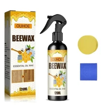 Natural Beeswax Care Spray & Restorer, Wood Cleaner, Furniture Polish for Floor