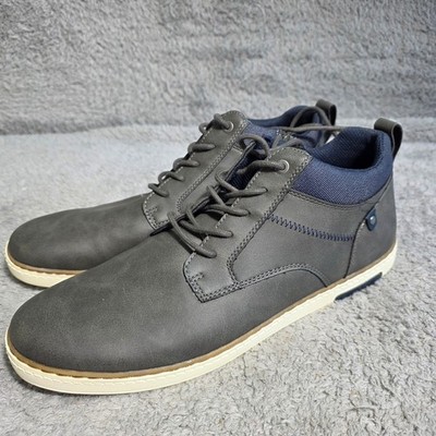 Crown Vintage Mens Chukka Boots Gray Lace Up Side Zip Sz 13M  display picture 3
