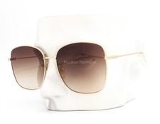 Gucci Sunglasses Polished Gold Brown Gradient Lens GG 1030SK 002 w/case