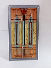 Frank Lloyd Wright Art Deco Oak Park Skylight Stained Glass Panel Lead Frame 13"