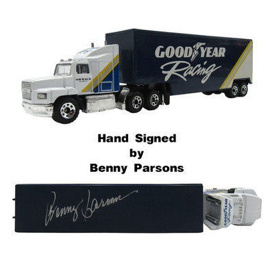 Matchbox GoodYear Racing Super Star Transporters Truck Autographed Benny Parsons