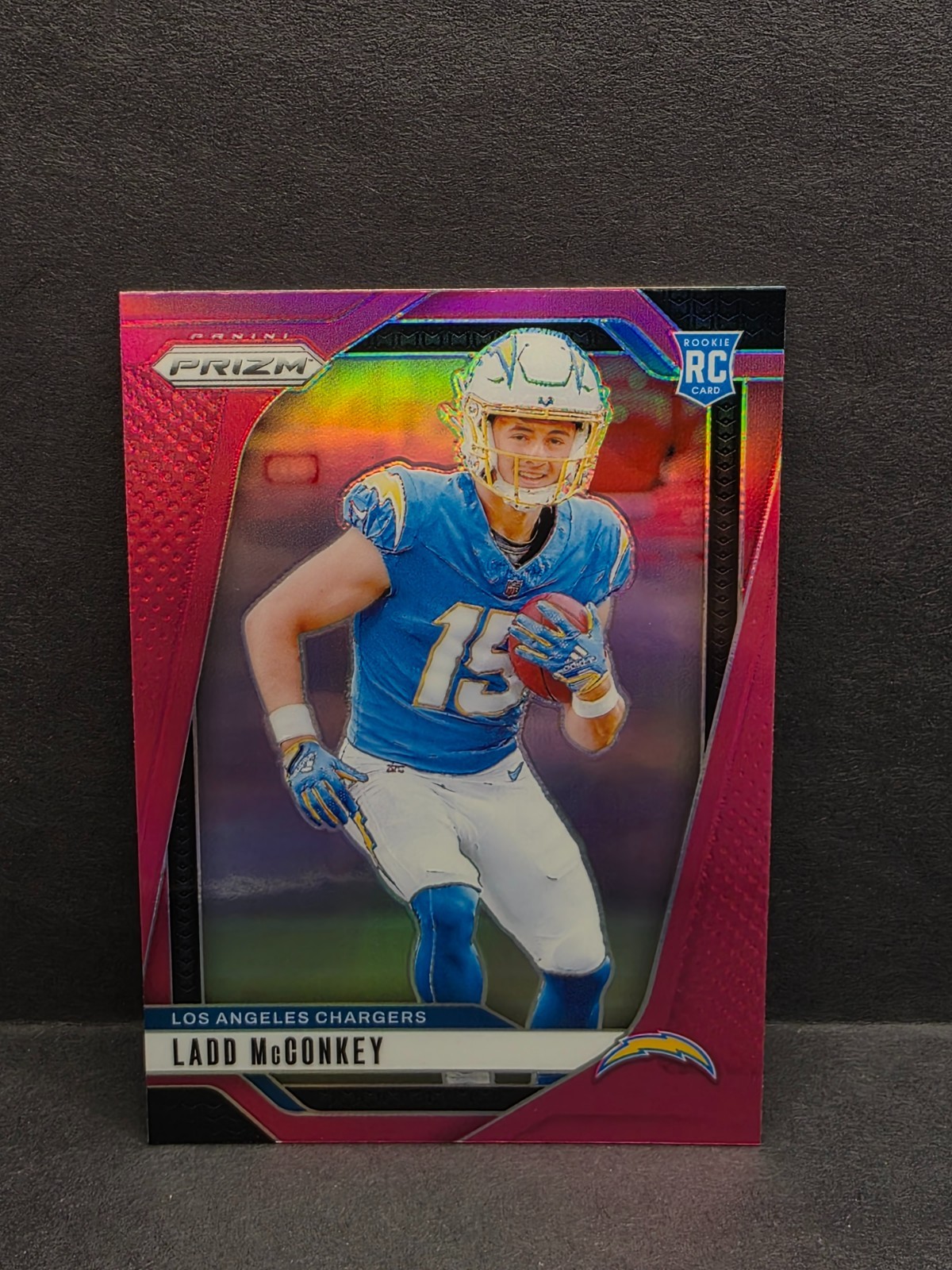 2024 Panini Prizm - Rookies Ladd McConkey #365 Pink Prizm (RC)