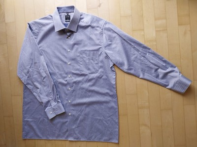 OLYMP Luxor Herren Hemd Modern Fit - Größe 46 - Blau