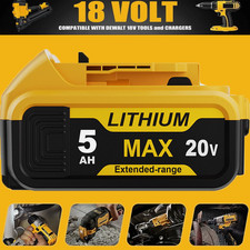 Battery For DeWalt 20V Max 5.0AH Lithium Battery DCB206 DCB201-2 DCB200-2