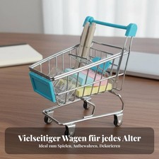 Mini-Einkaufswagen Metallkonstruktion kleiner Supermarktwagen für Büro, Kinder