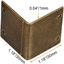 8Pcs Pure Brass 90 Degree Right Angle Corner Protector Corner Braces Camphorw...