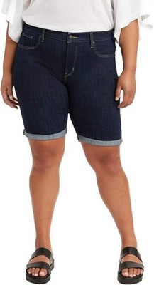 Levi's womens 22W Classic Bermuda Shorts Royal Rinse Indigo Blue NWOT