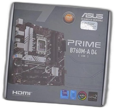 Asus Prime B760m-a D4-csm Intel B760 (lga 1700) Matx Commercial Csm Motherboard