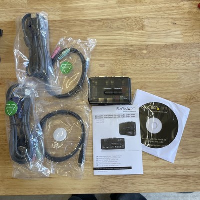 StarTech.com 2 Port USB VGA KVM Switch VGA Hot-Key & Audio Support
