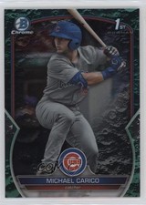 2023 Bowman Draft Chrome Aqua Lunar Crater Refractor /125 Michael Carico ti8