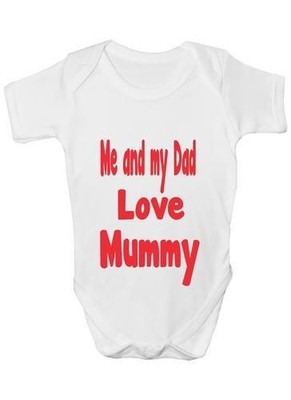 Me and My Dad Love Mama Strampler Weste Babykleidung lustiges Geschenk 