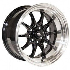 Mst Mt11 16x8 5x1005x114.3 15 Black Machined Lip Wheels4 73.1 16 Inch Rims