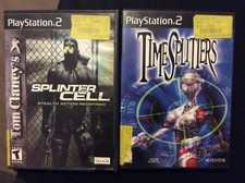 Splinter Cell and Timesplitters PS2 Discs Inside Good Condition NO MANUAL Tested