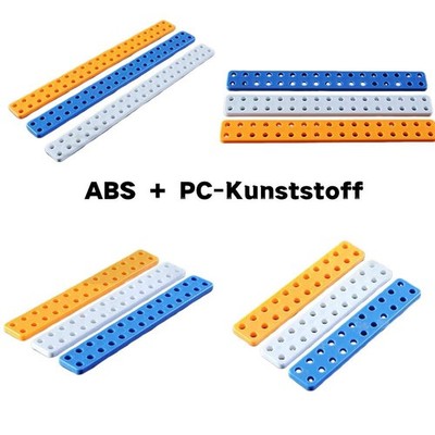 Runde Loch Kunststoffstreifen Spielzeugauto Fahrzeug Modell DIY Weiß Blau Orange