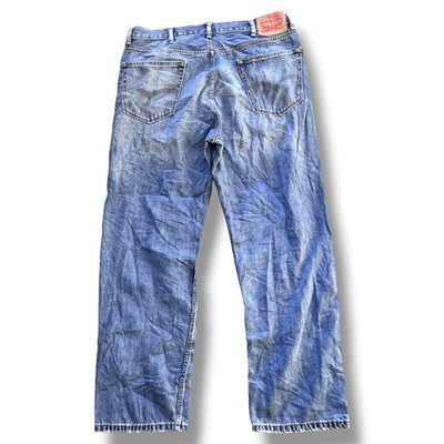 Levi's 550 Mens Jeans W36xL30 Blue Medium Wash Relaxed Tapered Fit Pre Owned