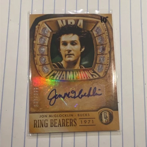 Panini Gold Standard Ring Bearers Jon McGlocklin #4 Bucks Autograph /299
