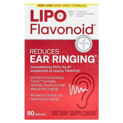 Lipo-Flavonoid Plus Ear Ringing Health Caplets - 90 CT Exp 2028+