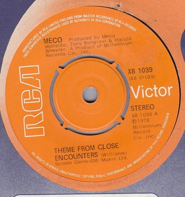 Meco Monardo - me From Close Encounters - Used Vinyl Record 7 - G8100z
