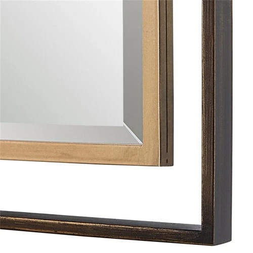 Uttermost Carrizo Transitional Iron Metal and MDF Tall Mirror in Bronze/Gold - Picture 5 of 7
