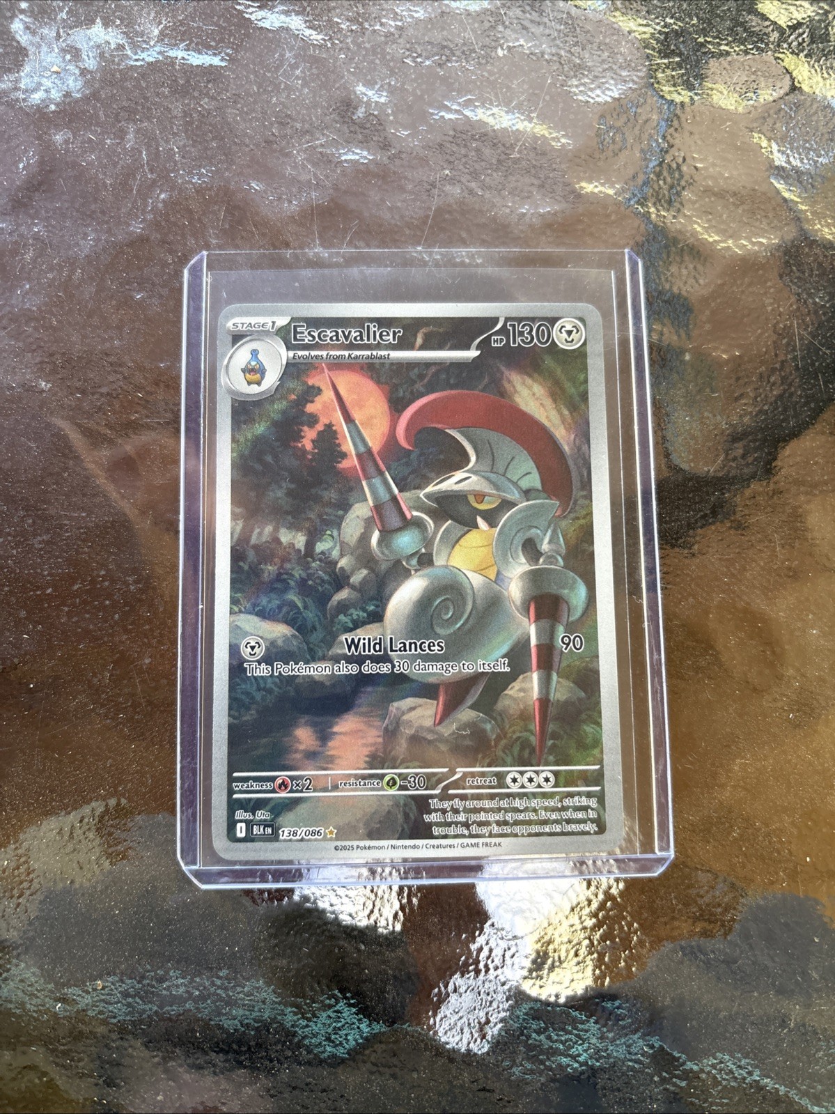 Pokemon TCG - Escavalier Illustration Rare - 138/086 - SV: Black Bolt - NM
