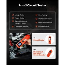 Automotive Circuit Tester Kit, 8 - 35 DCV Power Circuit Probe Tester with TFT C