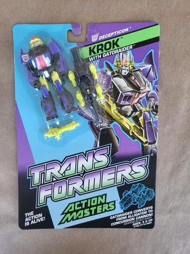 Vintage 1989 Hasbro Transformers Action Masters Krok Action Figure New MOC