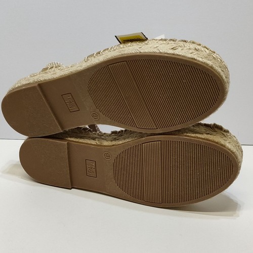 Time And Tru Platform Espadrilles Woven Ankle Strap Size 8.5 Adjustable Buckle - Bild 8 von 10