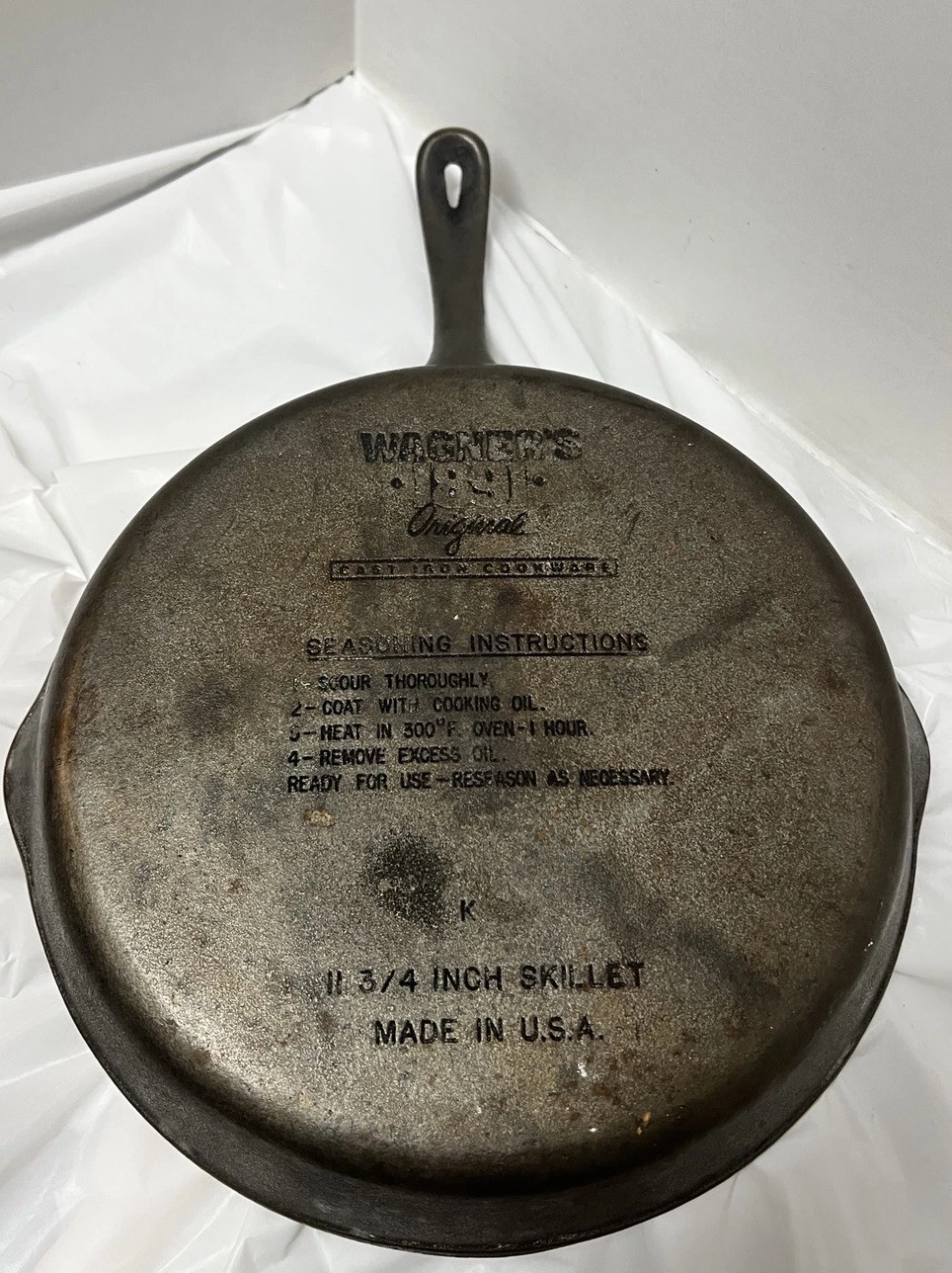 Wagner's 1891 Original Cast Iron Skillet 11 3/4 Inch Made in USA