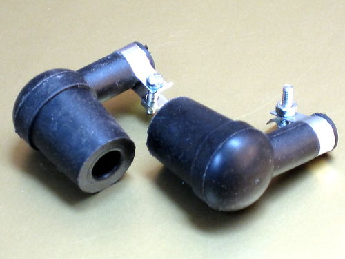 Spark plug boots pair 7mm wire caps Triumph Norton BSA Twin