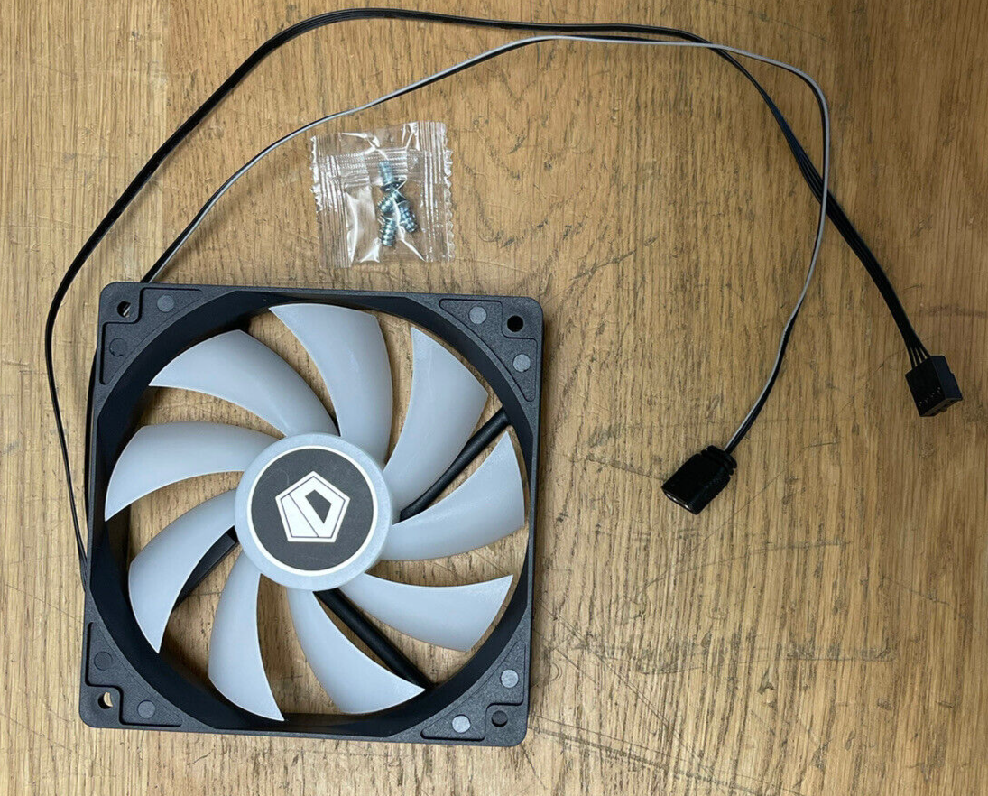 ID Cooling 120mm RGB Case Fan 1500RPM PWM Id-12025m12s New/parted