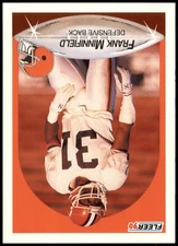 Frank Minnifield #56a 1990 Fleer Lower right star of AFC logo aligned with blue