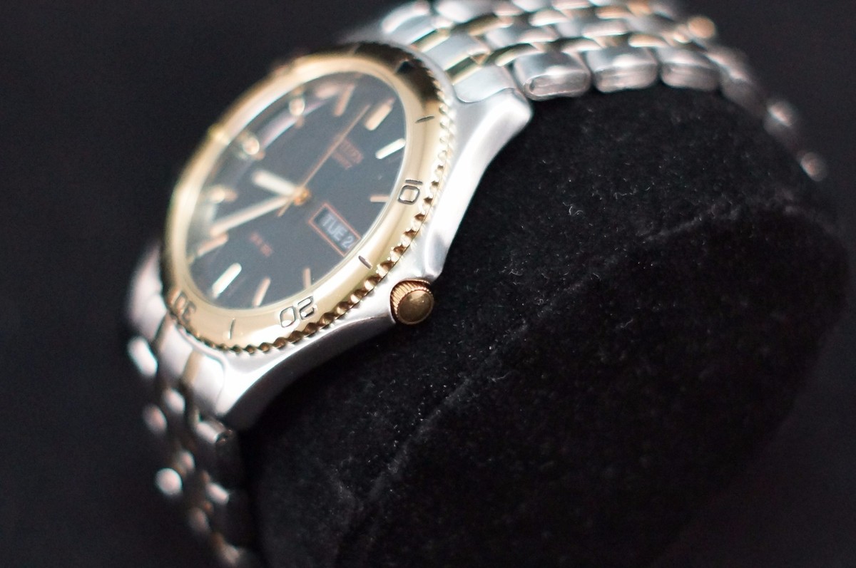 Men's Citizen Gold & Silver Tone Watch - 5500 - K06461 - Dark Blue