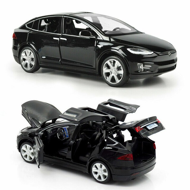 132 Tesla Model X 90D SUV Diecast Model Car Toy Collection Luminous