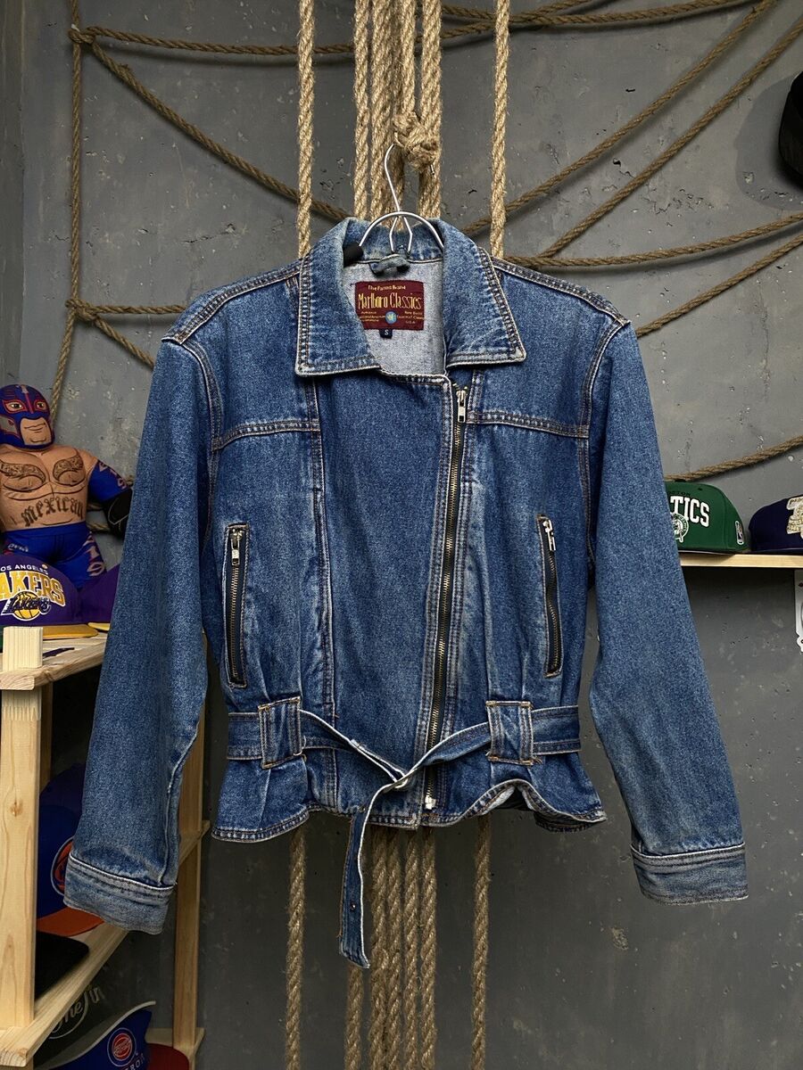 Marlboro Classics Women Vintage Denim Jacket 90s Size S Blue Marlboro Classics Women Vintage Denim Jacket 90s Size S Blue