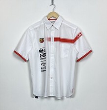 Fiat Abart Mechanic Racing Shirt Short Sleeve Rally Racing Mens Size M White Top