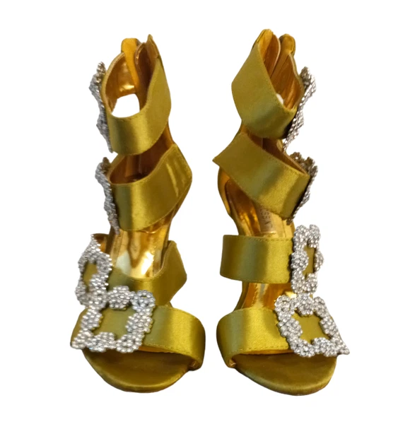 Cape Robbin Sexy Strappy Buckle Olive Stiletto Heels - Image 3 of 4