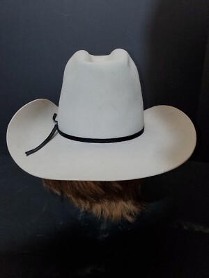 Vintage John B Stetson 7x Beaver Classic Silverbelly Cowboy 