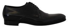 DOLCE & GABBANA Shoes Derby Black Leather Mens Formal Dress EU40 / US7 $900