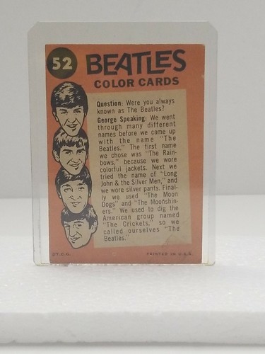 BEATLES / 1964 COLOR SERIES #52 trading card. - Picture 4 of 9