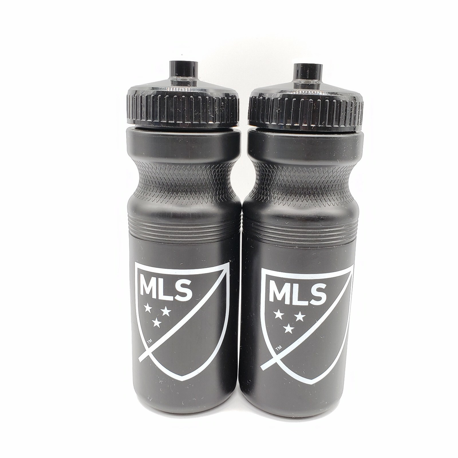 New!!  (2) MLS Squeeze Water Bottle 24oz - Black (BPA Free) Soccer Sports Bottle
