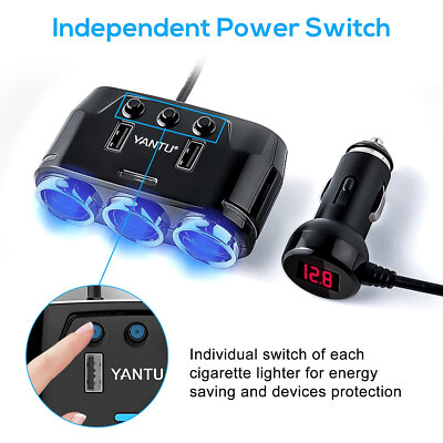 alternative to cigarette lighter socket Universal Replacement Element Plug Car Interior Accessories Can be used as GPS charging alternative to cigarette lighter socket