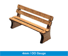 12 x Park Wooden Benches 00 / 4mm Scale Gauge Model Railway Scratch aid kit 